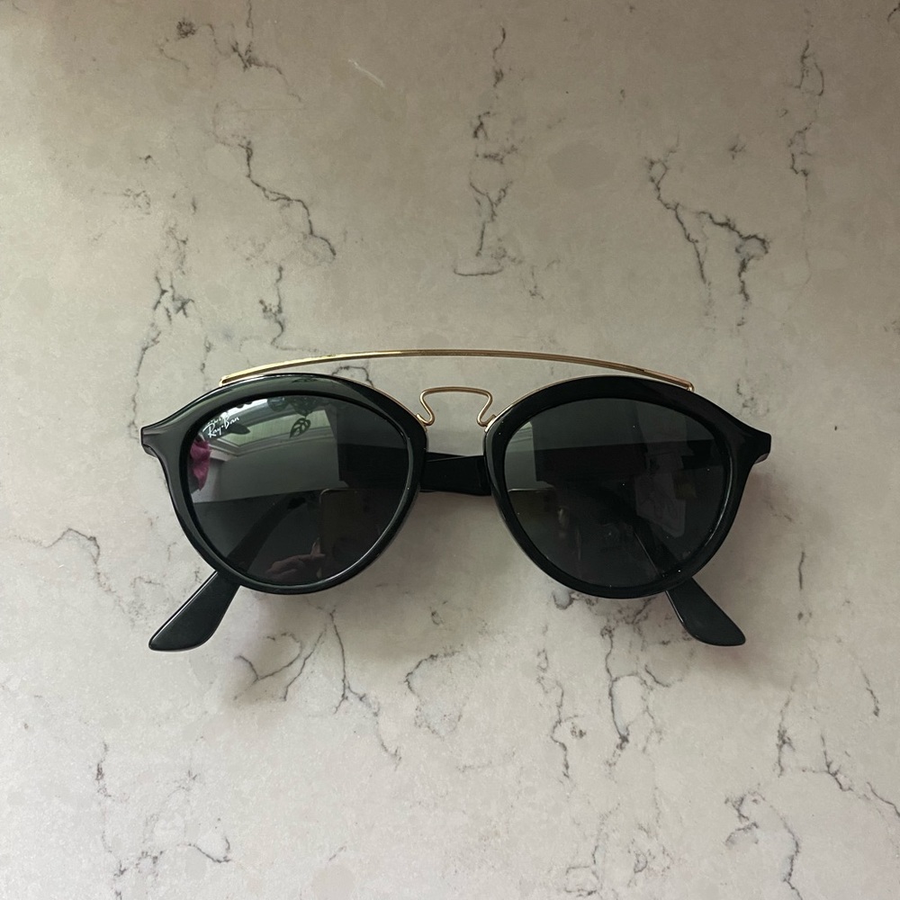 Ray Ban Black and gold sunglasses